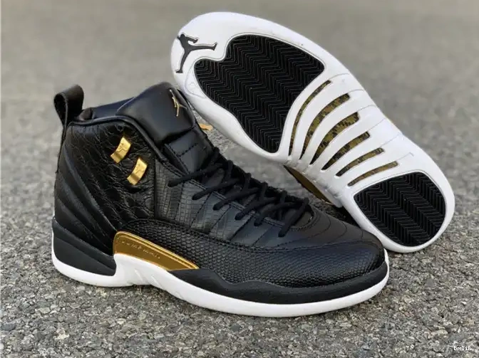Bmlin 'Reptile' Black 12 Air Gold-White Jordan Retro AO6068-007 Metallic 0516